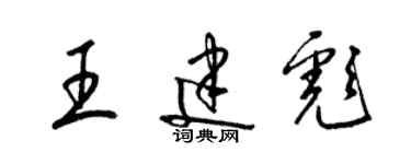 梁錦英王建彪草書個性簽名怎么寫