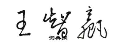 駱恆光王智贏草書個性簽名怎么寫