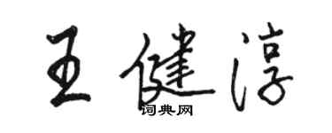 駱恆光王健淳行書個性簽名怎么寫
