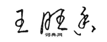 駱恆光王旺香草書個性簽名怎么寫