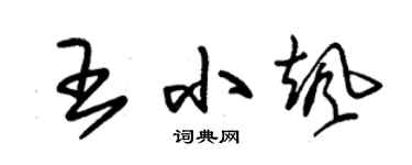 朱錫榮王小颯草書個性簽名怎么寫