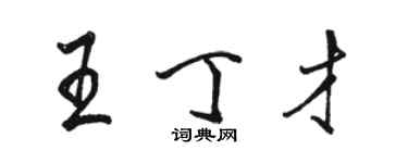 駱恆光王丁才行書個性簽名怎么寫