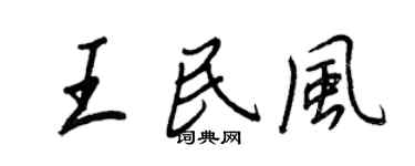 王正良王民風行書個性簽名怎么寫