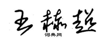 朱錫榮王赫超草書個性簽名怎么寫