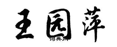 胡問遂王園萍行書個性簽名怎么寫