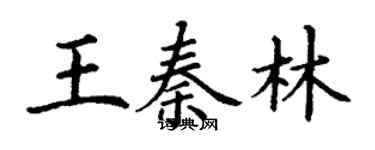 丁謙王秦林楷書個性簽名怎么寫