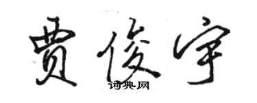 駱恆光賈俊宇行書個性簽名怎么寫