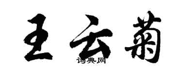 胡問遂王雲菊行書個性簽名怎么寫