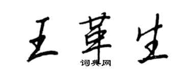 王正良王革生行書個性簽名怎么寫
