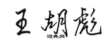 駱恆光王胡彪行書個性簽名怎么寫