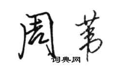 駱恆光周葦行書個性簽名怎么寫