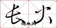 曾慶福長火草書怎么寫