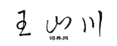 駱恆光王山川草書個性簽名怎么寫