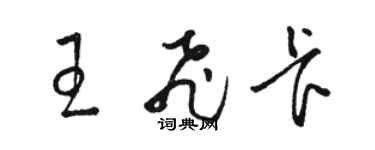 駱恆光王飛卡草書個性簽名怎么寫