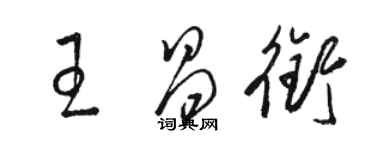 駱恆光王昌銜草書個性簽名怎么寫