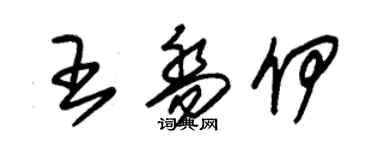 朱錫榮王喬伊草書個性簽名怎么寫