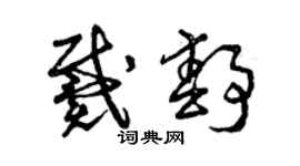 曾慶福戴靜草書個性簽名怎么寫