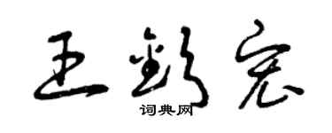 曾慶福王欽宏草書個性簽名怎么寫