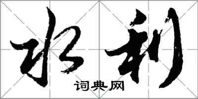 胡問遂水利行書怎么寫