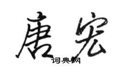 駱恆光唐宏行書個性簽名怎么寫