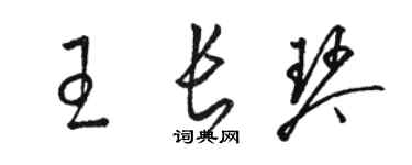 駱恆光王長琴草書個性簽名怎么寫