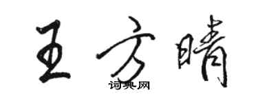 駱恆光王方晴行書個性簽名怎么寫