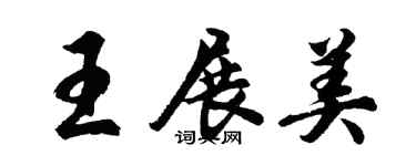 胡問遂王展美行書個性簽名怎么寫