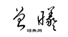 梁錦英曾曦草書個性簽名怎么寫