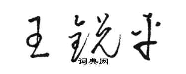 駱恆光王銳平草書個性簽名怎么寫