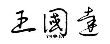 曾慶福王國達草書個性簽名怎么寫