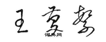 駱恆光王慶繁草書個性簽名怎么寫