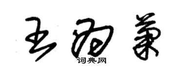 朱錫榮王為菊草書個性簽名怎么寫