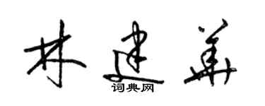 梁錦英林建華草書個性簽名怎么寫