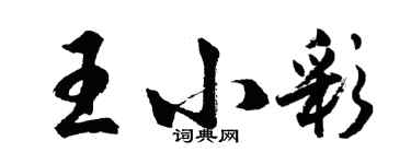 胡問遂王小彩行書個性簽名怎么寫