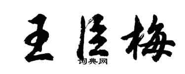胡問遂王臣梅行書個性簽名怎么寫