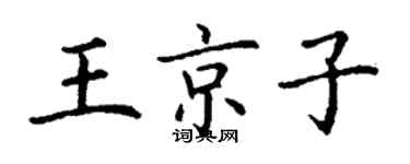 丁謙王京子楷書個性簽名怎么寫