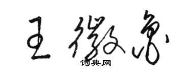 駱恆光王徽魯草書個性簽名怎么寫