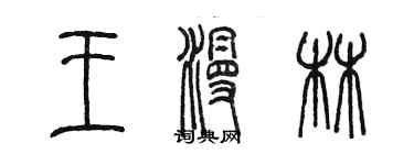 陳墨王漫林篆書個性簽名怎么寫