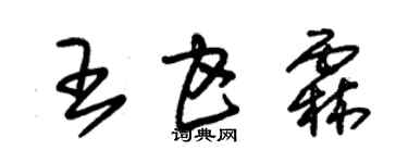 朱錫榮王甘霖草書個性簽名怎么寫