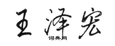 駱恆光王澤宏行書個性簽名怎么寫