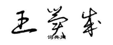 曾慶福王冀成草書個性簽名怎么寫