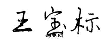 曾慶福王寶標行書個性簽名怎么寫