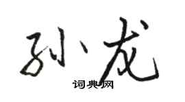 駱恆光孫龍行書個性簽名怎么寫