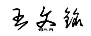 朱錫榮王文銘草書個性簽名怎么寫