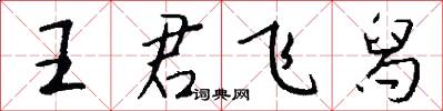 王君飛舄怎么寫好看