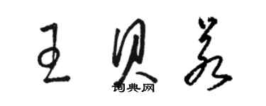 駱恆光王貝若草書個性簽名怎么寫