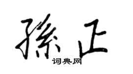 王正良孫正行書個性簽名怎么寫