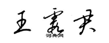 梁錦英王霞君草書個性簽名怎么寫