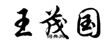 胡問遂王茂國行書個性簽名怎么寫