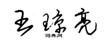 朱錫榮王瓊亮草書個性簽名怎么寫